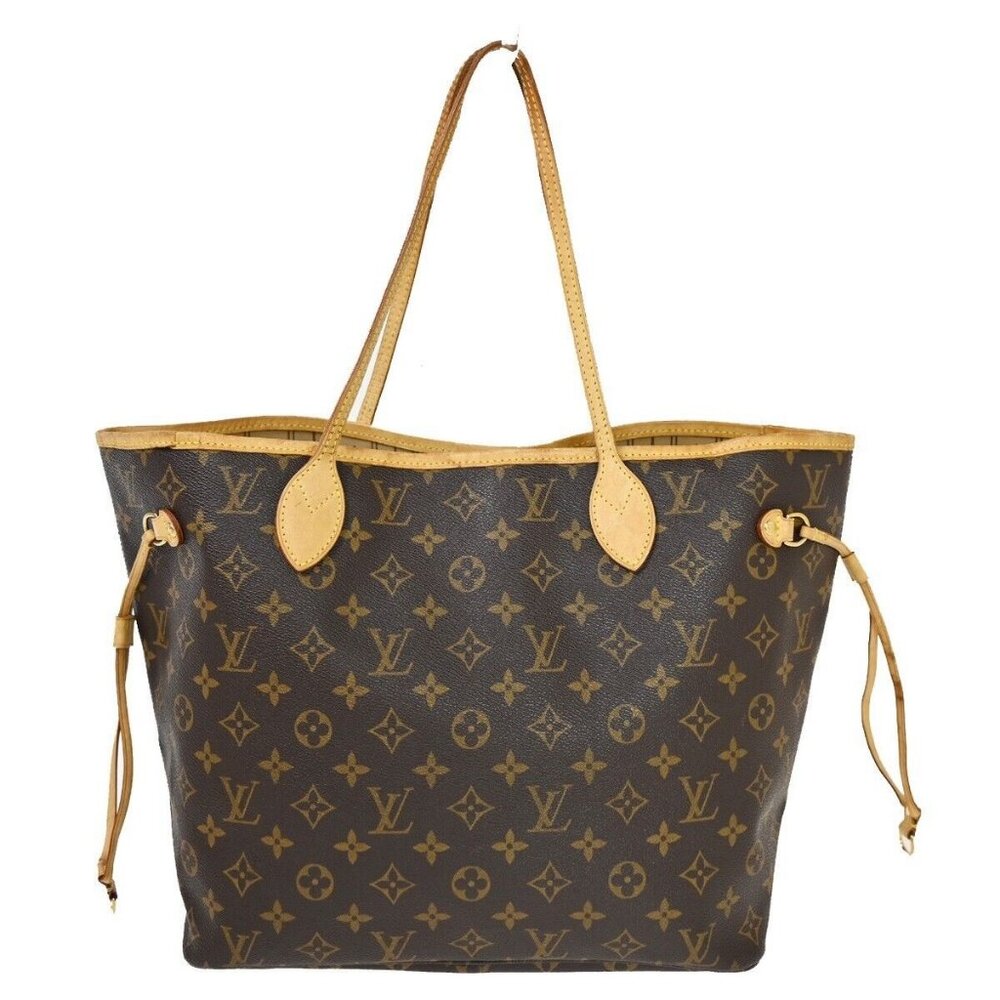LOUIS VUITTON Neverfull MM Shoulder Tote Bag Monogram Leather BN M40156 50HB852